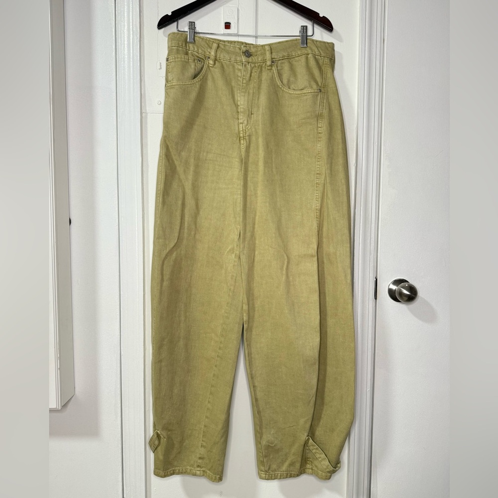 Zara golden washed denim, baggy fit size 12